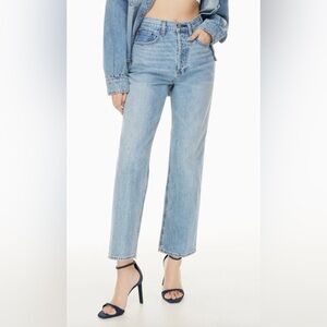 Denim Forum The Joni High Rise Loose High-waisted Jeans - 7 Yrs Pctr Ths Bleu